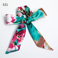 Women's Fashion Lattice Chains Print Polyester Printing Silk Scarves sku image 28