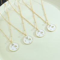 Fashion Constellation Copper Gold Plated Zircon Pendant Necklace main image 3