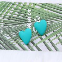 Fashion Heart Shape Arylic Spray Paint Women's Earrings 1 Pair sku image 13