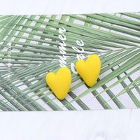 Fashion Heart Shape Arylic Spray Paint Women's Earrings 1 Pair sku image 16
