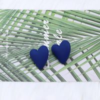 Fashion Heart Shape Arylic Spray Paint Women's Earrings 1 Pair sku image 10