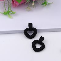 Fashion Heart Shape Arylic Spray Paint Women's Drop Earrings 1 Pair sku image 1