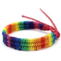 Moda Degradado De Color Trenza Tejido De Punto Unisexo Pulsera 1 Pieza sku image 1