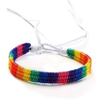 Moda Degradado De Color Trenza Tejido De Punto Unisexo Pulsera 1 Pieza sku image 2