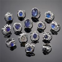 Fashion Heart Shape Stainless Steel Inlay Artificial Gemstones Open Ring 1 Piece main image 1
