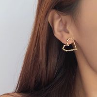 Fashion Heart Shape Alloy Plating Women's Ear Studs 1 Pair main image 2