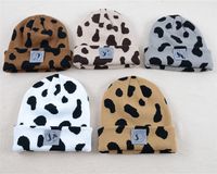 Unisex Fashion Cow Pattern Handmade Crimping Wool Cap sku image 6