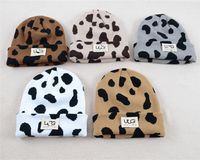 Unisex Fashion Cow Pattern Handmade Crimping Wool Cap sku image 2