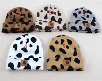 Unisex Fashion Cow Pattern Handmade Crimping Wool Cap sku image 18