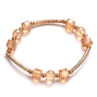 Retro Round Arylic Alloy Beaded Women's Bracelets 1 Piece main image 1