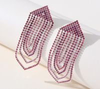 Fashion Geometric Rhinestone Tassel Women's Drop Earrings 1 Pair main image 4