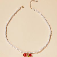 Simple Style Cherry Artificial Pearl Beaded Women's Necklace 1 Piece main image 3