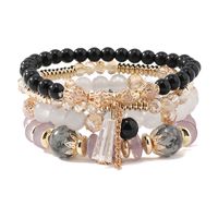 Moda Ronda Vidrio Con Cuentas Cristal Artificial Mujeres Pulsera 1 Pieza sku image 4