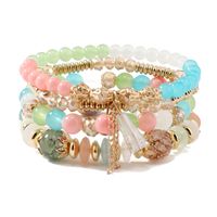 Moda Ronda Vidrio Con Cuentas Cristal Artificial Mujeres Pulsera 1 Pieza sku image 5