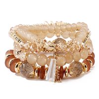 Moda Ronda Vidrio Con Cuentas Cristal Artificial Mujeres Pulsera 1 Pieza sku image 6