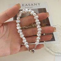 Mode Herzform Perle Perlen Halskette 1 Stück main image 4