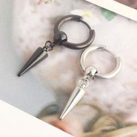 Punk Feather Stainless Steel Plating Drop Earrings 1 Piece main image 5