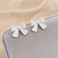 Fashion Bow Knot Alloy Plating Inlay Artificial Gemstones Pearl Women's Drop Earrings 1 Pair sku image 8
