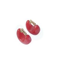 Retro Water Droplets Resin Plating Women's Ear Clips 1 Pair main image 4