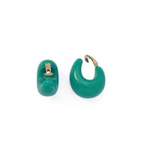Retro Water Droplets Resin Plating Women's Ear Clips 1 Pair sku image 3