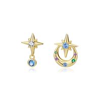 Fashion Star Sterling Silver Plating Inlay Zircon Ear Studs 1 Pair main image 2