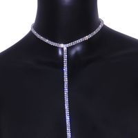 Moda Color Sólido Aleación Enchapado Embutido Diamantes De Imitación Mujeres Collar 1 Pieza main image 5