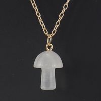 Fashion Mushroom Natural Stone Handmade Pendant Necklace 1 Piece sku image 8