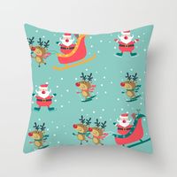 Fashion Christmas Tree Santa Claus Letter Polyester Pillow Cases sku image 1