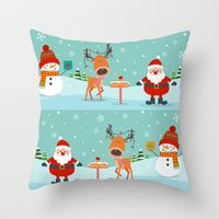 Fashion Christmas Tree Santa Claus Letter Polyester Pillow Cases sku image 5