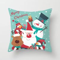 Fashion Christmas Tree Santa Claus Letter Polyester Pillow Cases sku image 9