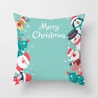 Fashion Christmas Tree Santa Claus Letter Polyester Pillow Cases main image 4