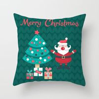 Fashion Christmas Tree Santa Claus Letter Polyester Pillow Cases sku image 10