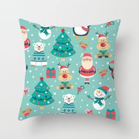 Fashion Christmas Tree Santa Claus Letter Polyester Pillow Cases sku image 3