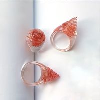 Simple Style Conch Resin Polishing Women's Rings 1 Piece sku image 3