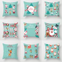Fashion Christmas Tree Santa Claus Letter Polyester Pillow Cases main image 1