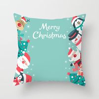Fashion Christmas Tree Santa Claus Letter Polyester Pillow Cases sku image 12