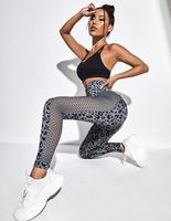 Fashion Leopard Nylon Polyester Mesh Active Bottoms Leggings main image 1