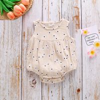 Cute Ditsy Floral Patchwork Cotton Baby Rompers sku image 4