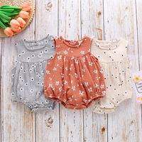 Cute Ditsy Floral Patchwork Cotton Baby Rompers main image 1