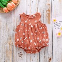 Cute Ditsy Floral Patchwork Cotton Baby Rompers sku image 11