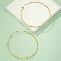 1 Pair Simple Style Circle Plating Alloy Hoop Earrings sku image 1