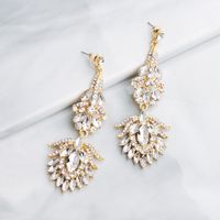 Mode Übertrieben Trend Trend Einfache Retro-legierung Diamant Braut Hochzeit Ohrringe sku image 1