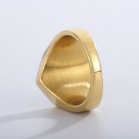 Simple Style Hexagon Solid Color Stainless Steel Polishing Unisex Rings main image 7