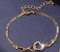 Glam Heart Shape Alloy Plating Rhinestones Women's Bracelets Earrings Necklace sku image 2