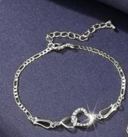 Glam Heart Shape Alloy Plating Rhinestones Women's Bracelets Earrings Necklace sku image 1