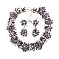 Luxurious Geometric Alloy Plating Rhinestones Women's Earrings Necklace main image 1