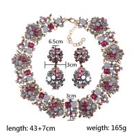 Luxurious Geometric Alloy Plating Rhinestones Women's Earrings Necklace main image 4