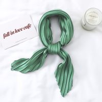 Women's Elegant Solid Color Satin Silk Scarves sku image 20