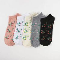 Women's Fashion Bear Flower Polyester Cotton Polyester Ankle Socks A Pair sku image 2
