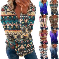 Women's Hoodie Long Sleeve Hoodies & Sweatshirts Printing Casual Geometric main image 6